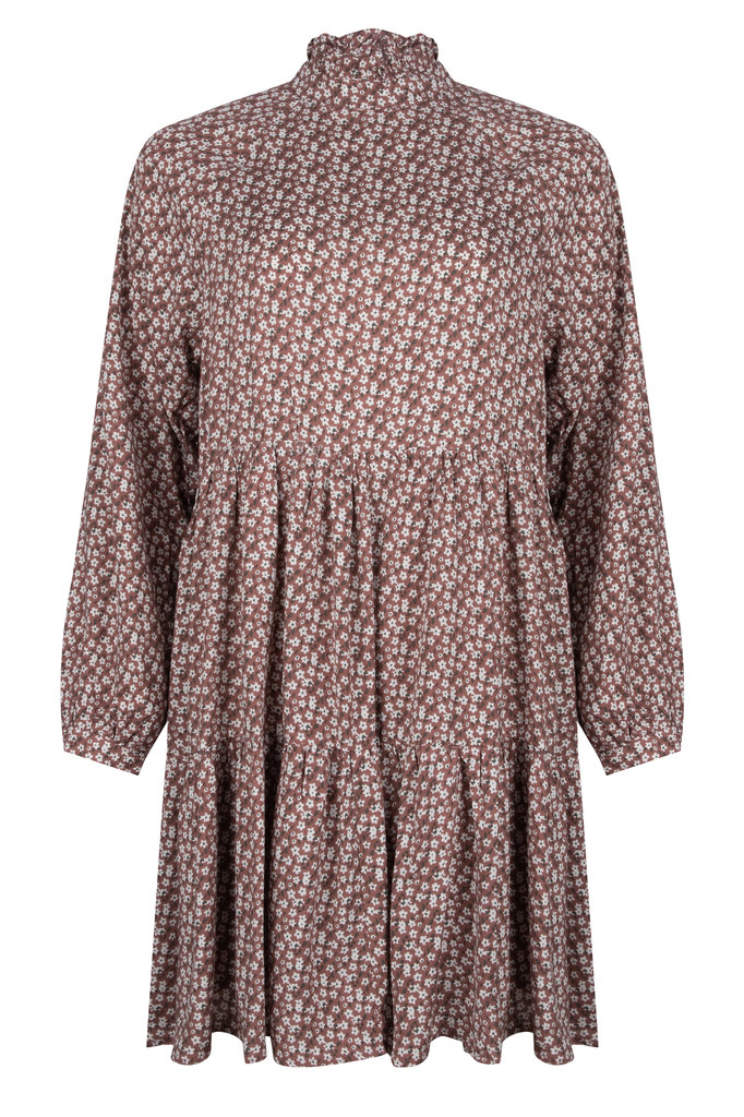 Lofty Manner Oudroze Bloemenprint Jurk Lucia