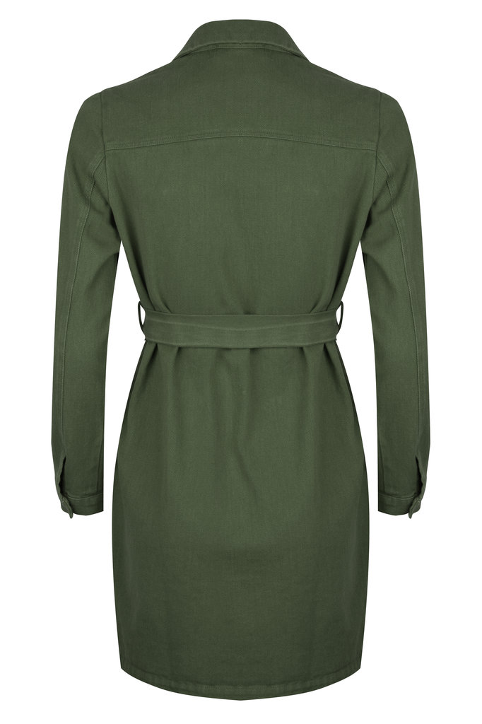 Lofty Manner Green Denim Dress Jessie