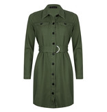 Lofty Manner Green Denim Dress Jessie