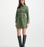 Lofty Manner Green Denim Dress Jessie