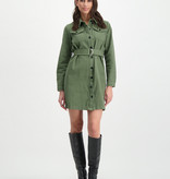 Lofty Manner Green Denim Dress Jessie