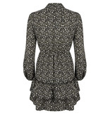 Lofty Manner Zwarte Bloemenprint Jurk Fayah