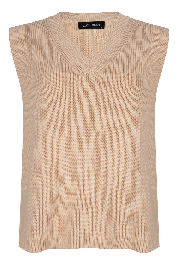 Lofty Manner Beige Knitted Spencer Alice