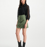 Lofty Manner Zwarte Pofmouwen Blouse Bowie