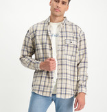 Lofty Manner Blauw-wit Shirt Fransisco