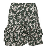 Lofty Manner Groene Bloemenprint Mini Rok Ciara