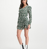 Lofty Manner Green Floral Print Mini Skirt Ciara
