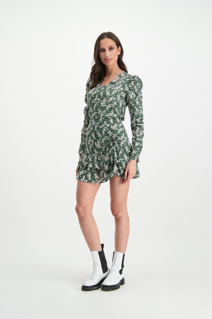 Lofty Manner Green Floral Print Mini Skirt Ciara