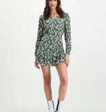 Lofty Manner Groene Bloemenprint Mini Rok Ciara