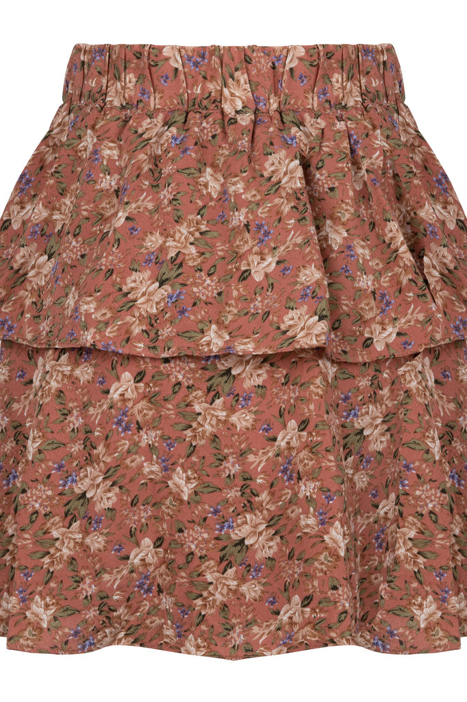 Lofty Manner Pink Floral Print Skirt Jazz
