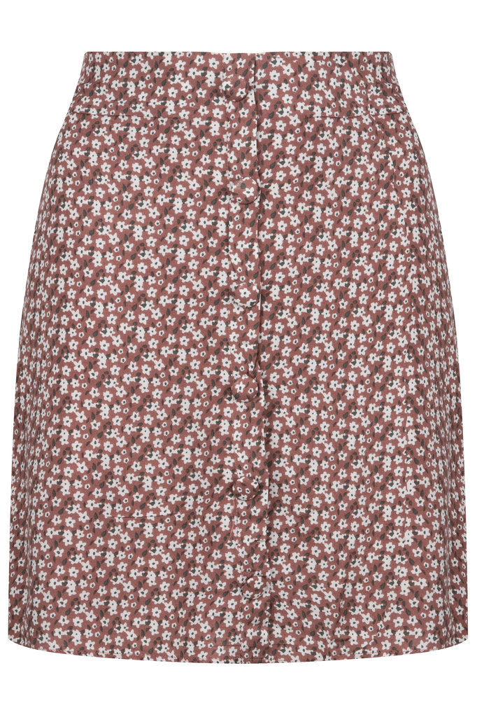 Lofty Manner Pink Flower Print Skirt Marly