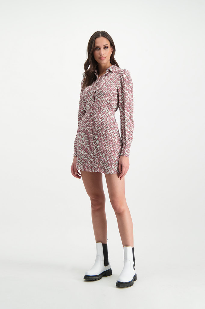 Lofty Manner Pink Flower Print Skirt Marly