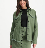 Lofty Manner Green Denim jacket Tara