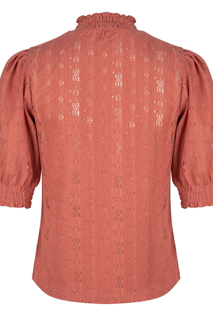 Lofty Manner Roze Pofmouw Blouse Gabriela