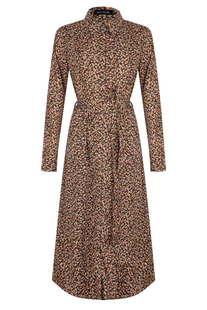 Lofty Manner Black Floral Print Maxi Dress Daisy