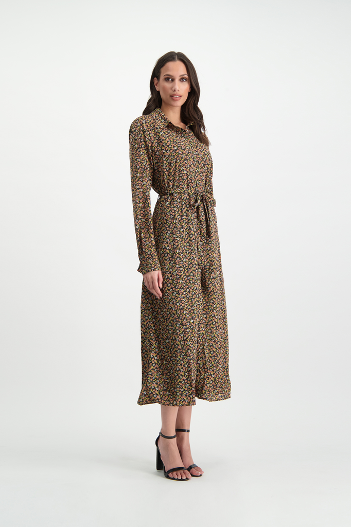 Lofty Manner Black Floral Print Maxi Dress Daisy