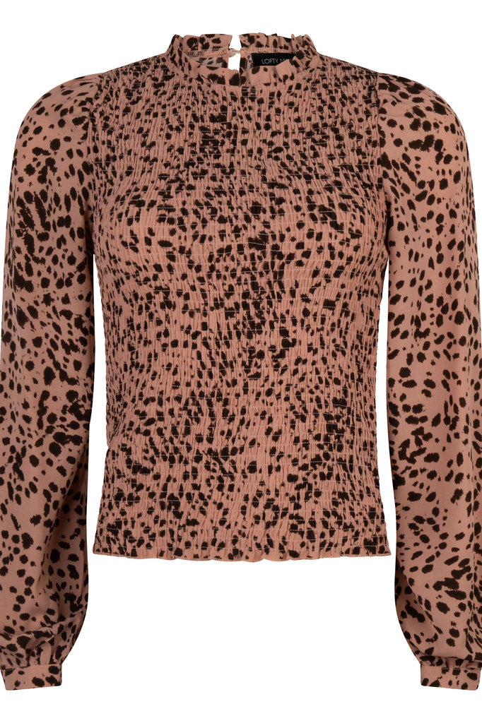 Lofty Manner Pink Panther Print Blouse Haley