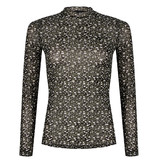 Lofty Manner Zwarte Bloemenprint Top Abby