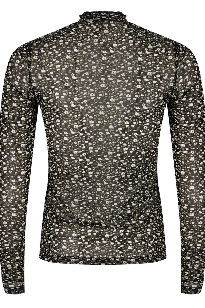 Lofty Manner Black Floral Print Top Abby
