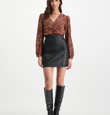 Lofty Manner Black Leather Skirt Melody