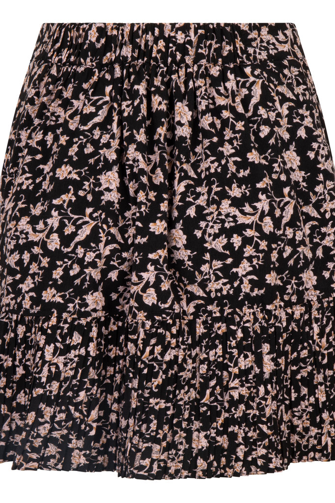 Lofty Manner Black Floral Print Mini Skirt Faith