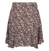 Lofty Manner Purple Floral Print Mini Skirt Elvira