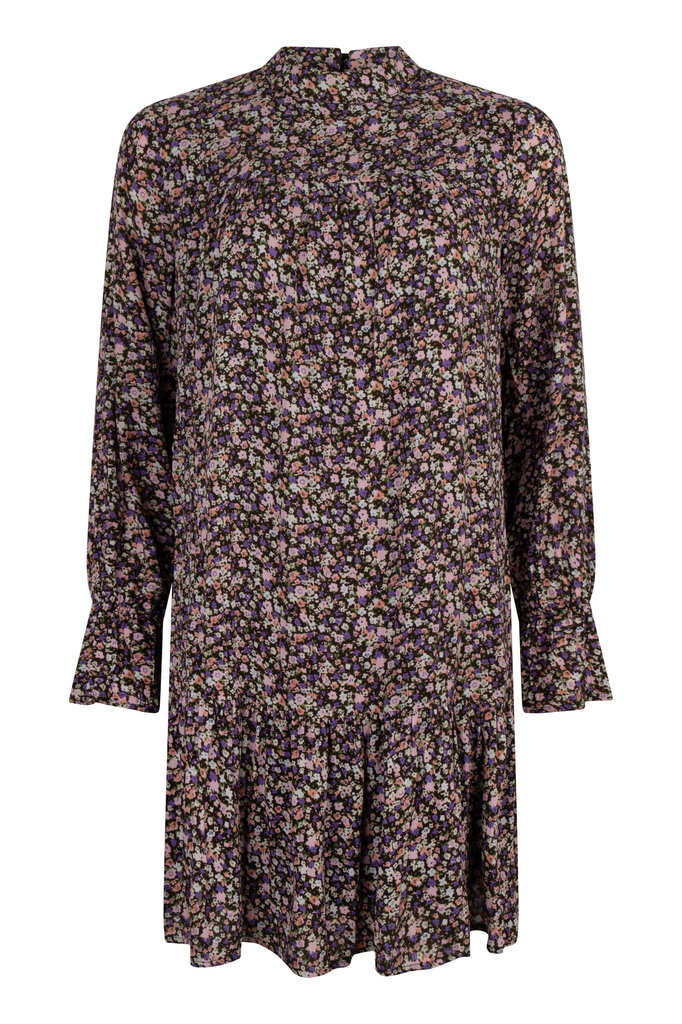 Lofty Manner Purple Floral Print Dress Nen