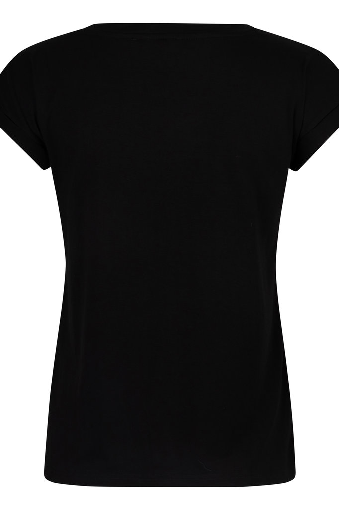 Lofty Manner Zwart T-shirt met Opdruk Rosalie