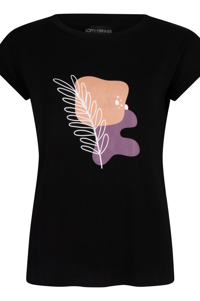 Lofty Manner Black T-shirt with Print Rosalie