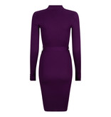 Lofty Manner Midi Purple Dress Yelena