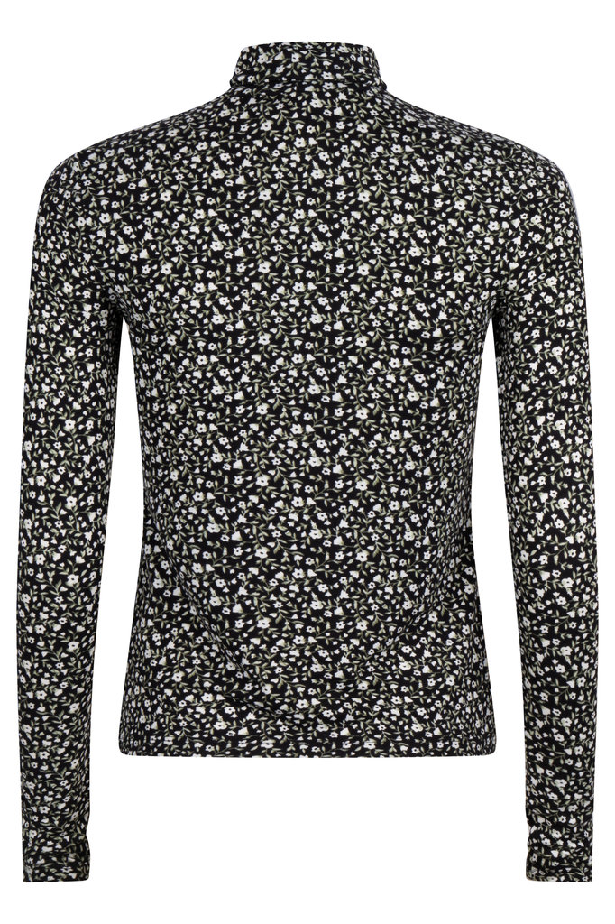 Lofty Manner Dark Floral Print Top Celine