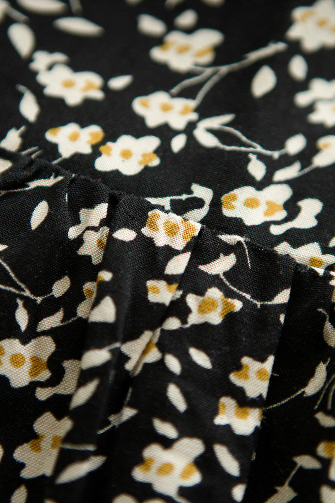 Lofty Manner Black floral print midi dress Lucia