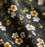 Lofty Manner Black & Yellow Floral Print Skirt Ivana