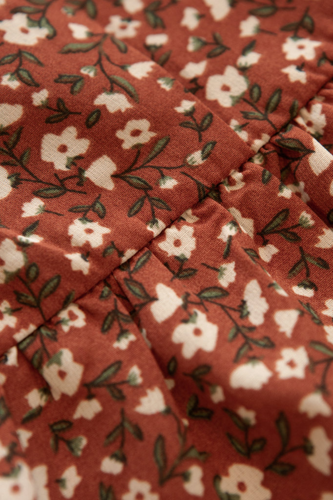 Lofty Manner Orange Floral Print Top Assiya