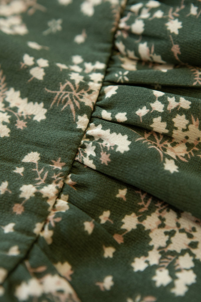 Lofty Manner Green Floral Print Mini Skirt Ciara