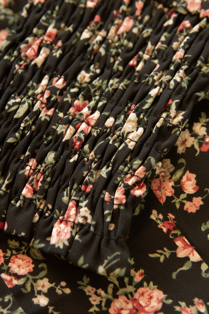 Lofty Manner Pink-Black Floral Print Top Mayra