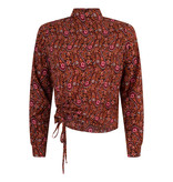 Lofty Manner Rood Oranje bloemenprint Top Joella