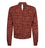 Lofty Manner Rood Oranje bloemenprint Top Joella