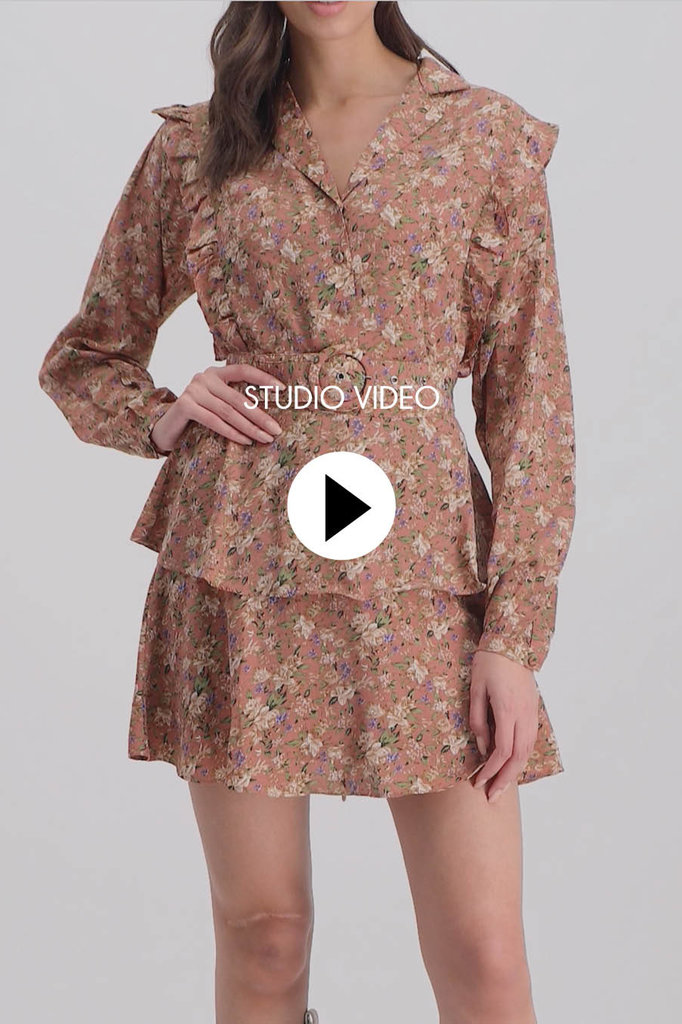 Lofty Manner Pink Floral Print Blouse Roxy