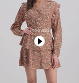 Lofty Manner Pink Floral Print Skirt Jazz