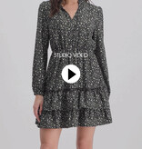 Lofty Manner Zwarte Bloemenprint Jurk Fayah