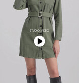 Lofty Manner Green Denim Dress Jessie