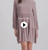 Lofty Manner Oudroze Bloemenprint Jurk Lucia