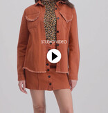 Lofty Manner Rust brown denim jacket Tara