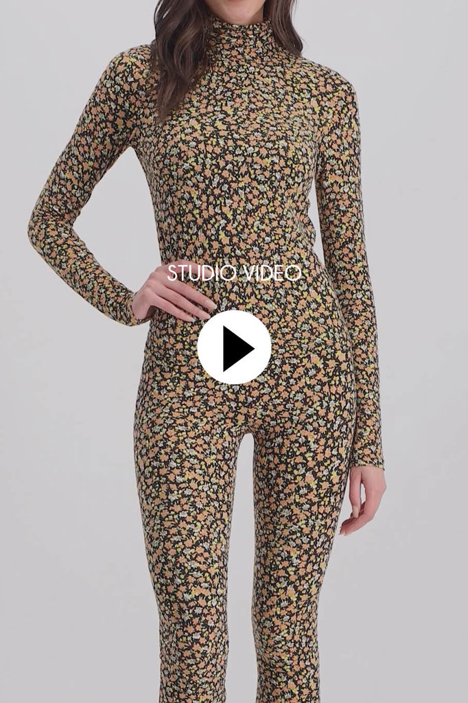 Lofty Manner Flared Floral Print Pants Fyona