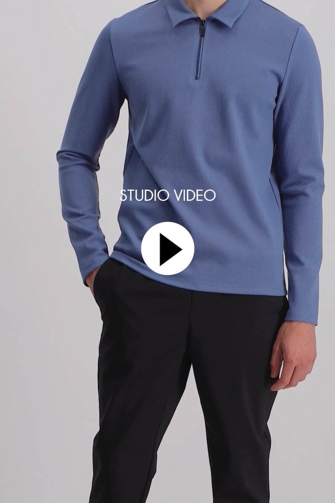 Lofty Manner Blauwe Sweater Mano