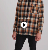 Lofty Manner Oranje-zwarte Blouse Maximo