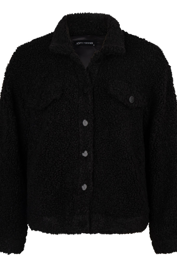 Lofty Manner Black Faux Fur Coat Yuna