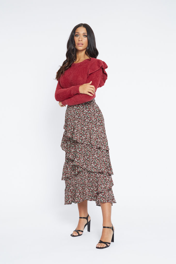 Lofty Manner Floral Print Maxi Skirt Cheryl