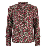 Lofty Manner Dark Red Floral Print Blouse Manon